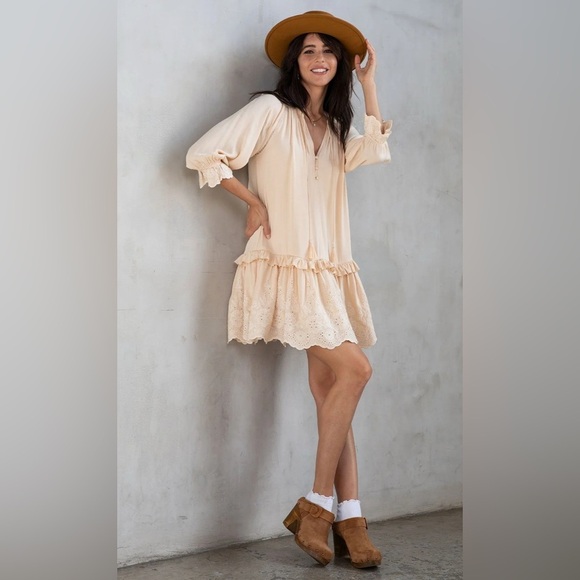 Lovestitch Morrison Embroidered Mini Dress Rayon - Picture 2 of 14